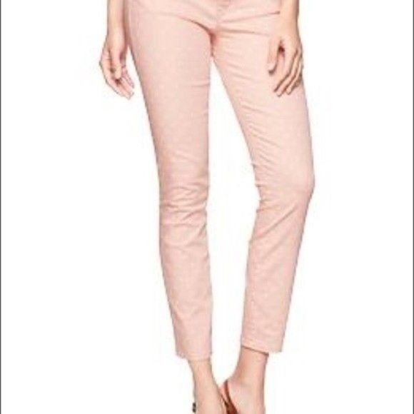 GAP Denim - Gap 1969 Legging Ankle Jean Pale Peach Polka Dots